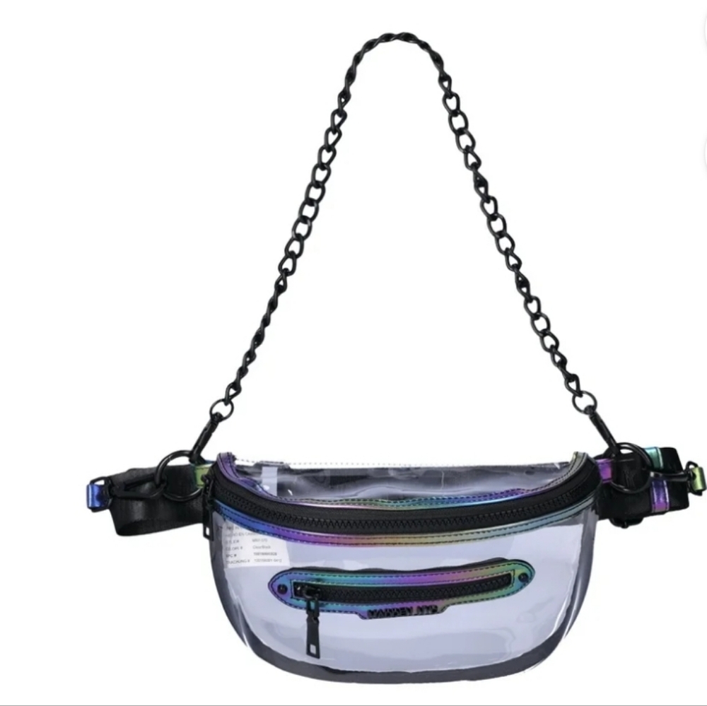 Madden NYC Clear Convertible Fanny Pack- Crossbody Bag New